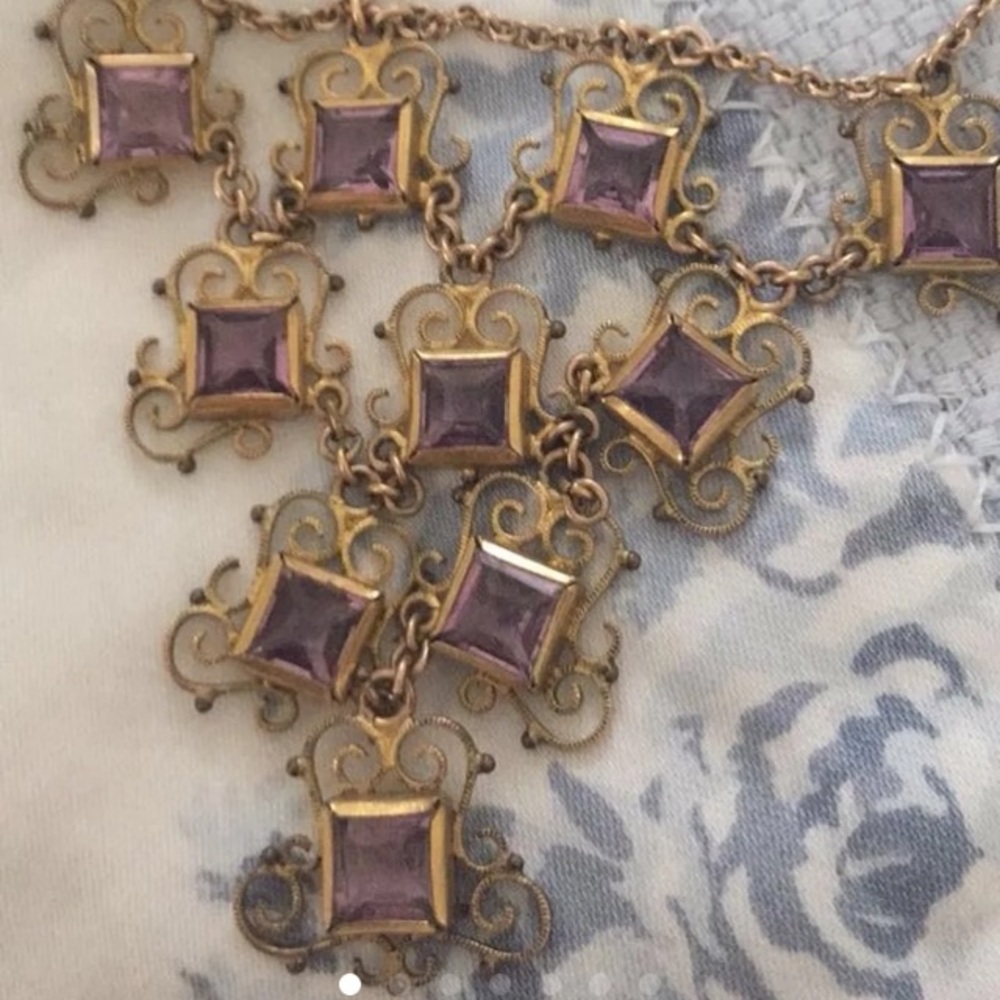 Vintage amethyst necklace